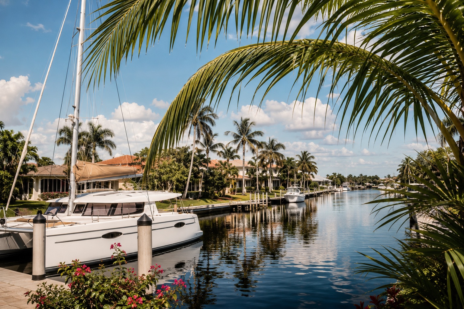 A Punta Gorda canal lined with homes